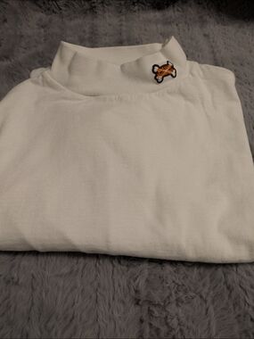 Cleveland Browns Puma White Long Sleeve Mockneck With Dawg Pound Patch XL
